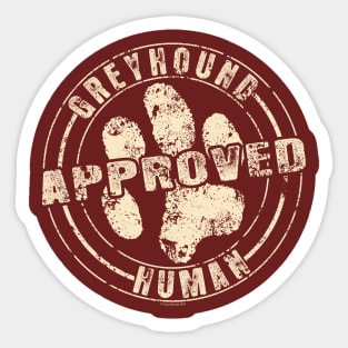 Greyhound Approved Human Sticker